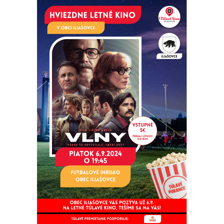 Letné kino v Iliašovciach - nový film Vlny